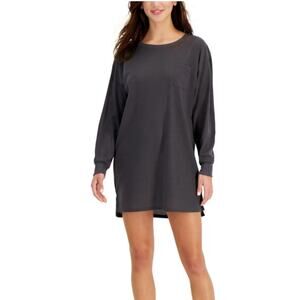 JENNI WOMENS XSMALL JENNI THERMAL SLEEP SHIRT 'LITTLE BIT NAUGHTY' GRAY NEW